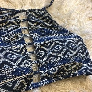 EVERYTHING BUT WATER Blue Halter Swim Top!